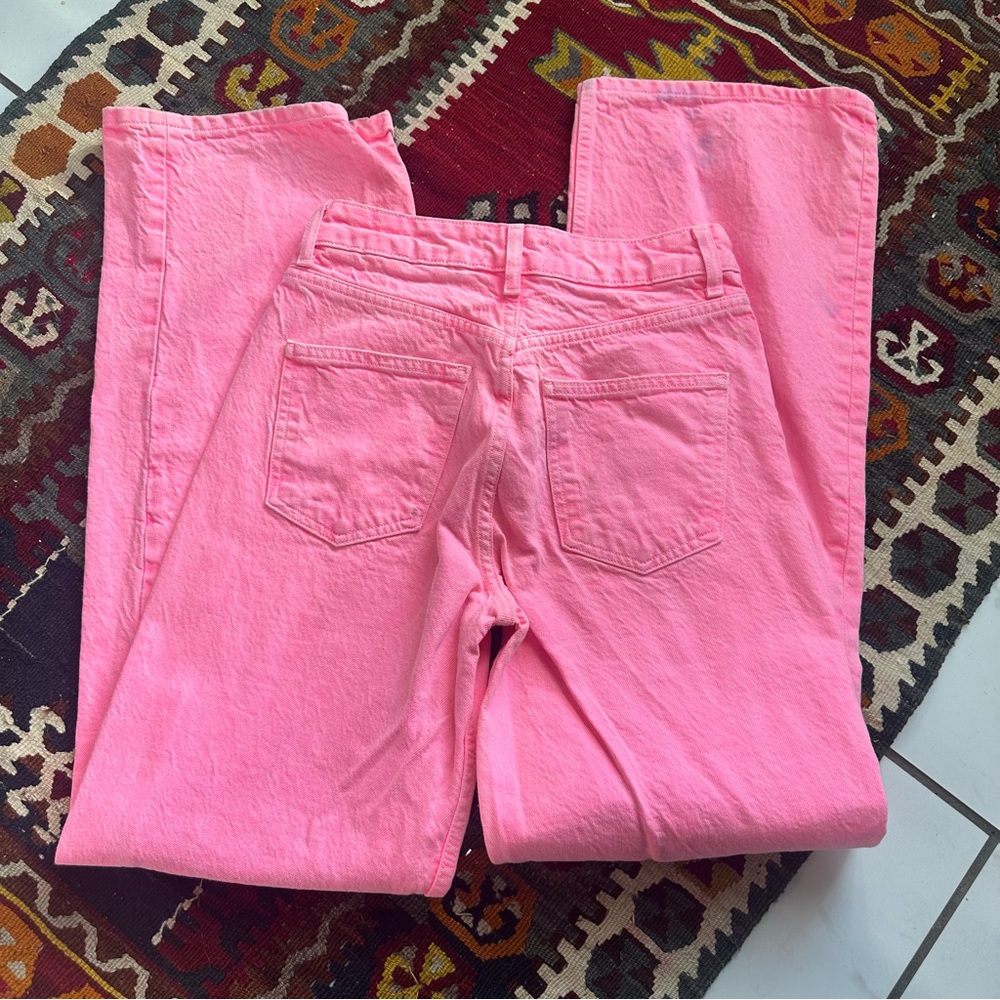 Zara pink the boogie pant flare jeans size 0 - Picture 5 of 7